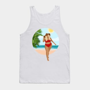 Girl On The Beach 8 Tank Top